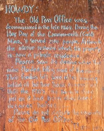 Post Office Sign The Post Office in Pearce ghost town, Arizona