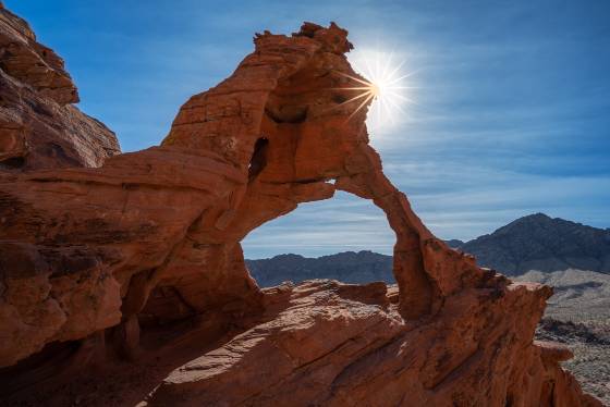 Pagoda Arch Sunstar Pagoda Arch in Valley of Fire, Nevada