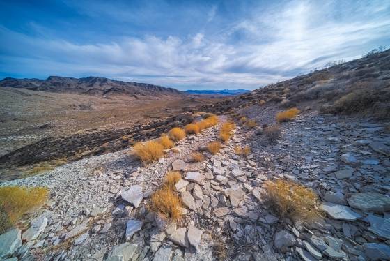 Trail to Hidden Valley Trail / abandoned road on the way to Hidden Valley in the Buffington Pockets, Nevada