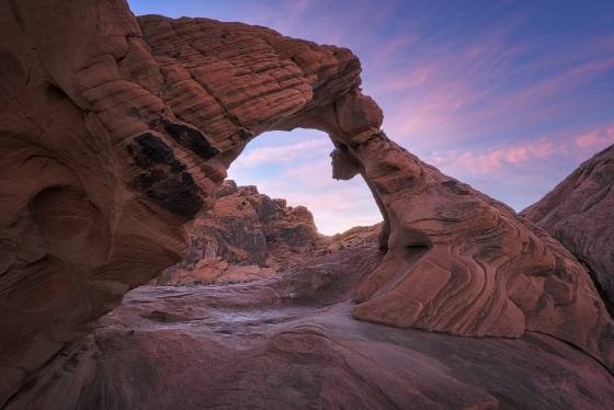 Arch Rock Sunrise Arch Rock at sunrise in Valley of Fire, Nevada