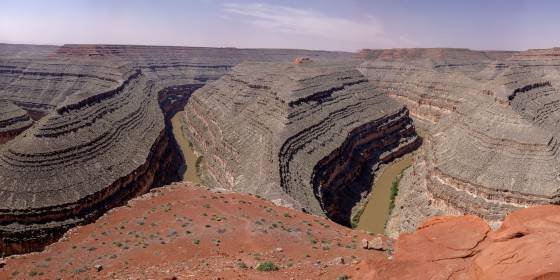 Goosenecks Panorama The Goosenecks of the San Juan River near Mexican Hat, Utah
