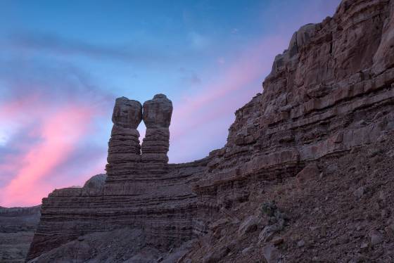 The Navajo Twins The Navajo Twins, aka Twin Rocks, in Bluff, Utah
