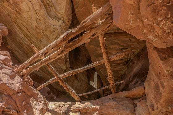Kiva Ceil.ing Remains of Ceiling near the Moonhouse Ruin Hoodoo