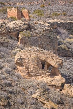 Eroded Boulder House 2 Eroded Boulder House in the Square Tower Group of Hovenweep NM
