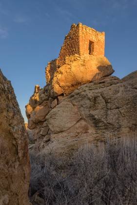 Stronghold Ruin at Sunrise 2 Stronghold Ruin in the Square Tower Group of Hovenweep NM