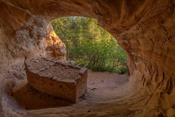 Doll House Panorama 3 The Doll House Anasazi Granary in Bear Ears National Monument