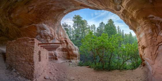 The Doll House Panorama The Doll House Anasazi Granary in Bear Ears National Monument