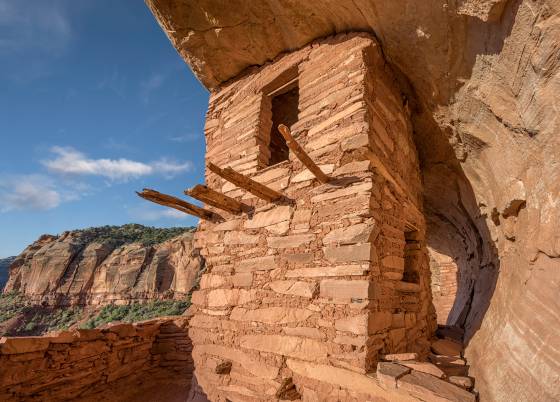 Three Story Ruin at Dawn 2 Three Srory Anasazi Ruin in Northern Bear Ears