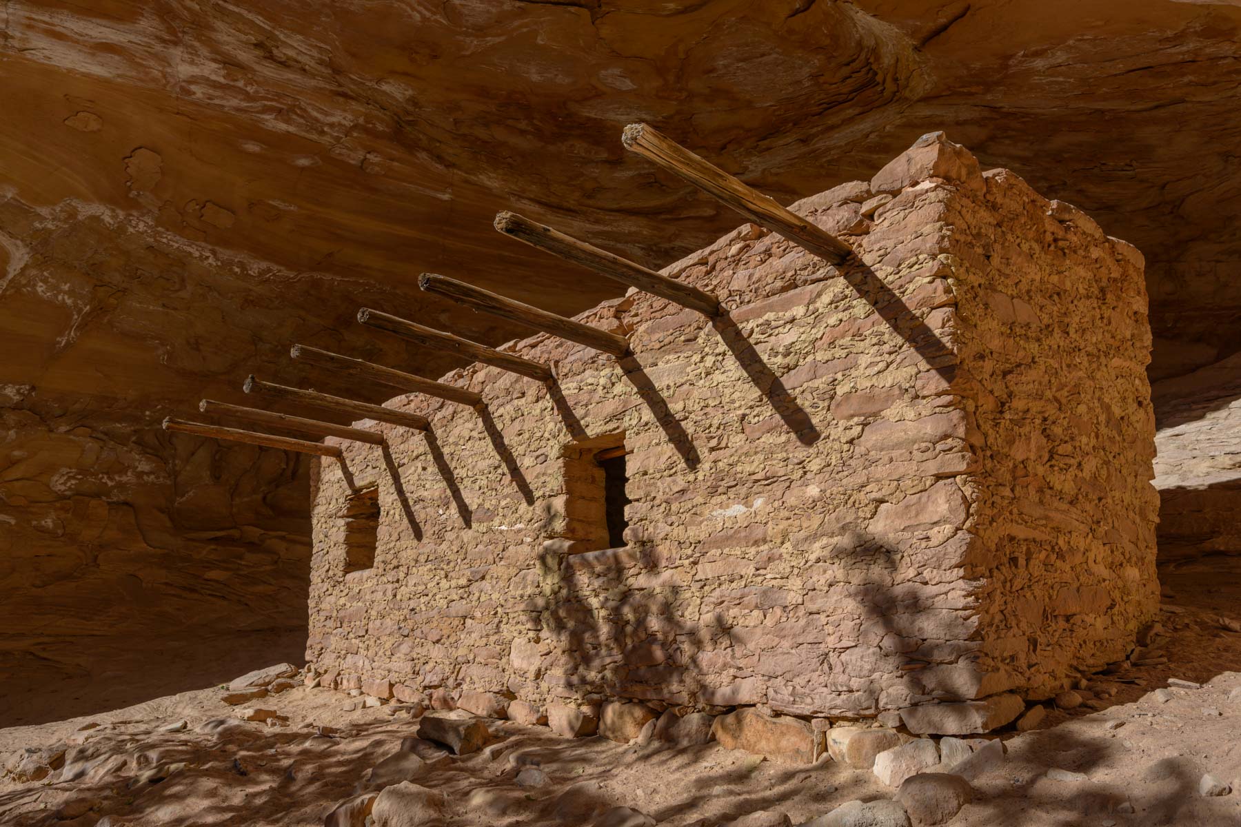 Late light at the Dollhouse ruin in northern Bear Ears NM, Utah