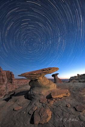 Studhorse Point Startrail Startrail over Hoodoos at Stud Horse Point near Page, Arizona