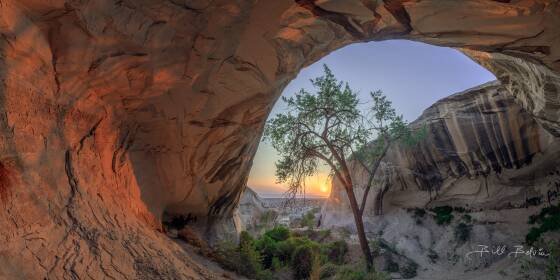 Tree Cave 2 Tree Cave near Page, Arizona, shot from the left side after sunrise.
