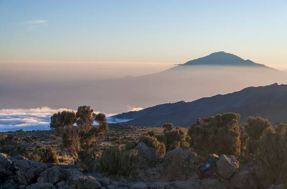 Clouds viewed Shira Plateau trail No 2 Clouds viewed Shira Plateau trail to the summit of Mount Kilimanjaro.