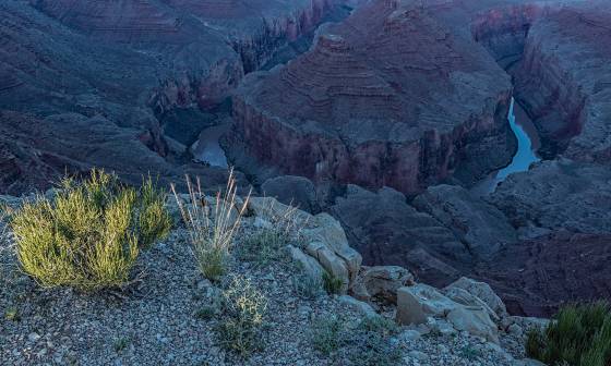 Point Hansbrough President Harding Rapids on the left seen from Tatahatso Point