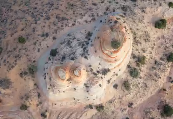 Little Knoll Aerial Aerial view of Little Knoll. Little Knoll is near the Cottonwood Cove trailhead in Vermilion Cliffs National Monument.