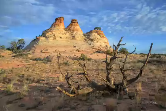 Little Knoll at Sunrise 2 Little Knoll seen just before sunrise. Little Knoll is near the Cottonwood Cove trailhead in Vermilion Cliffs National Monument.