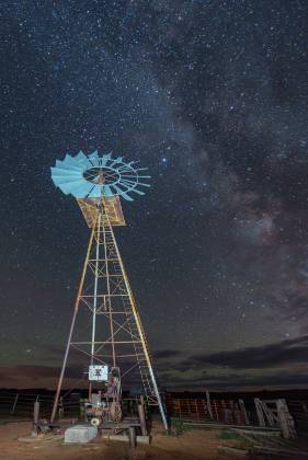 Pinnacle Valley Windmill The Milky Way over the windmill in Pinnacle Valley, Vermilion Cliffs NM