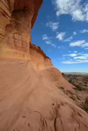Yellow Stripe 1 Bold yellow striped sandstone on Steamboat Rock, Grand Staircase Escalante National Monument, Utah.