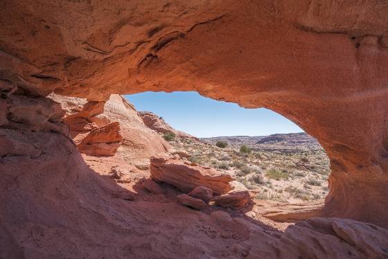 Back of Splayed Arch Splayed Arch near Wolf Knoll on the Utah Arizona Border