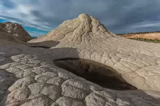 Brain Rock Reflected Sunrise at The White Pocket