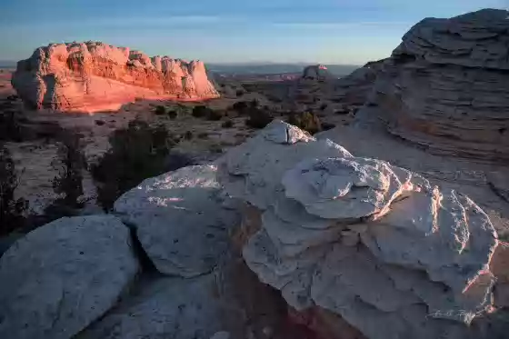 Sunrise from the SW end Sunrise at The White Pocket