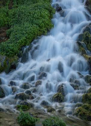 Base of Lemmon Falls Lemmon Falls in Thousand Springs State Park, Idaho