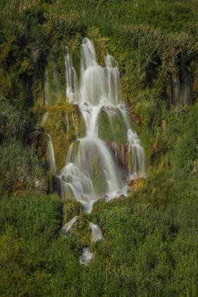 Minnie Miller Falls 1 Minnie Miller Falls seen from Ritter Island in Thousand Springs State Park