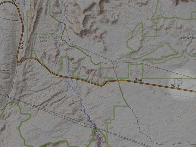Dark Sky Map of the Toadstool Hoodoo Area