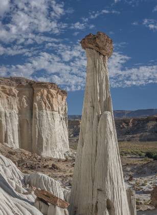 Tower of Silence looking NE The Tower of Silence rock formation along Wahweap Creek in Utah