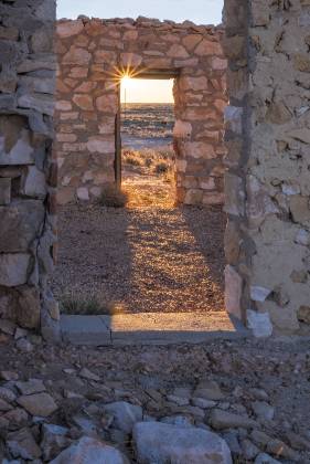 Doorways 2 Doorways in Mountain Lion Zoo in Two Guns ghost town, Arizona