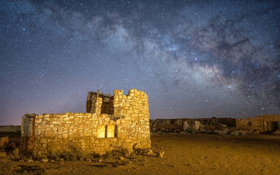 Milky Way over Round House Milky Way over Round House in Two Guns ghost town, Arizona