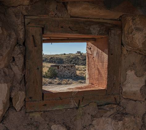 Window Window in Two Guns ghost town, Arizona