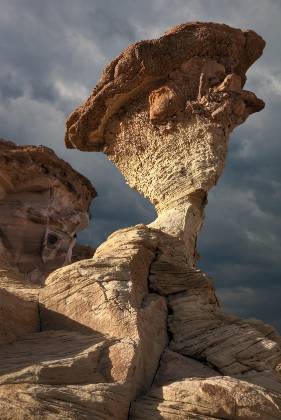 Storm Clouds over Twisted Hoodoo Storm over Hoodoo in the Upper White Rocks