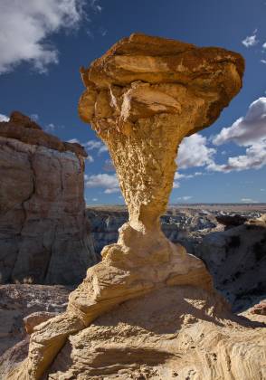 Twisted Hoodoo Upper White Rocks Hoodoo just before sunset