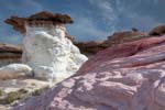 White and Pink Rocks in Colorful Canyon