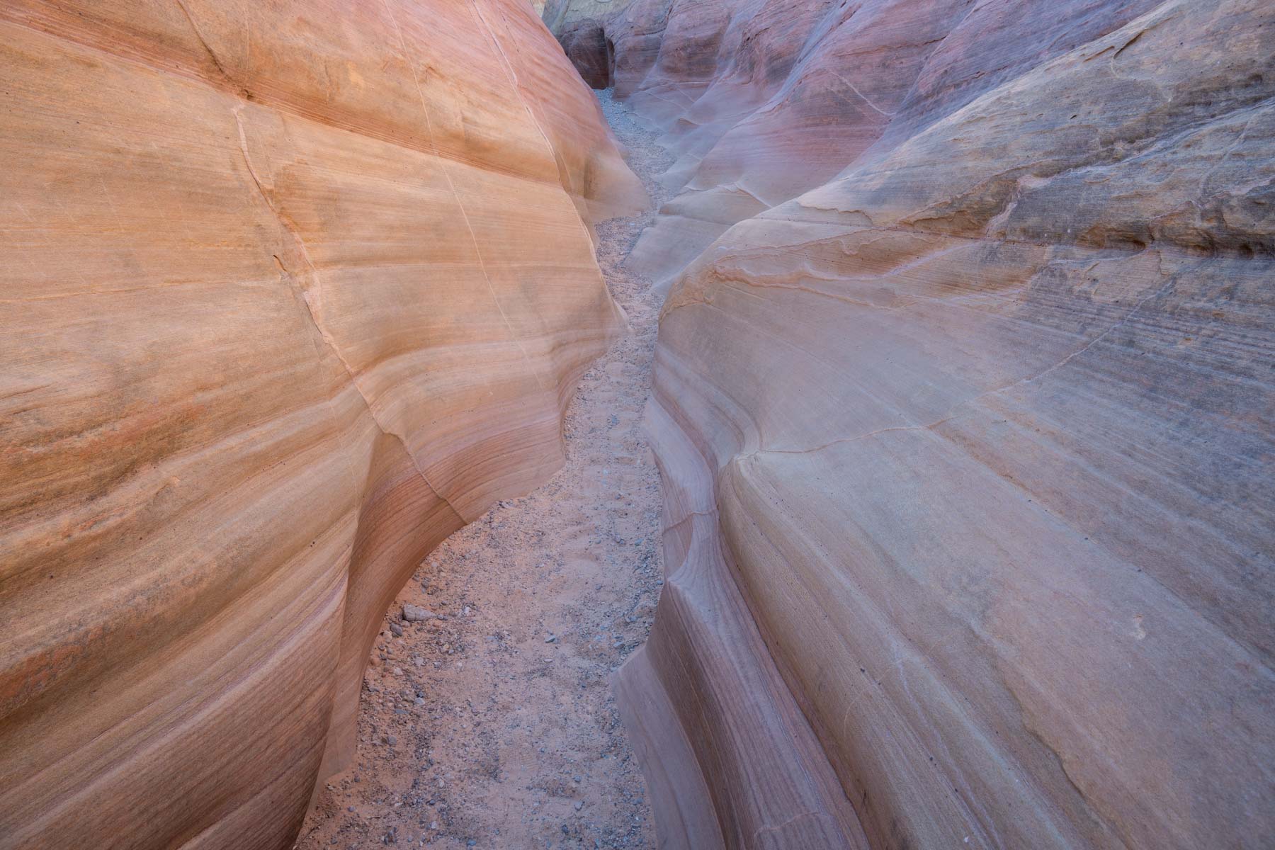 Pink Canyon aka Pastel Canyon aka Kaolin Slot Canyon in Valley of Fire State Park, Nevada