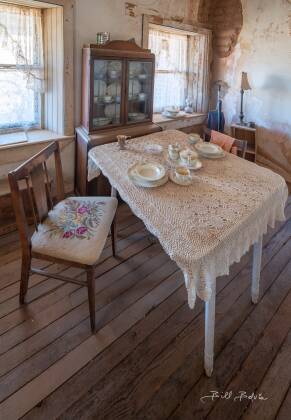 Brothel Kitchen 2 The kitchen in the brothel house, seen in Vulture City ghost town, Arizona.