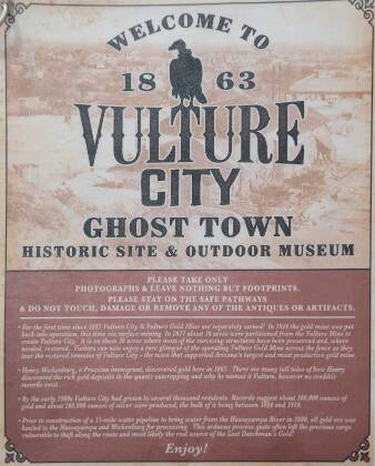Vulture City Brochure 1 Brochure given out when you visit Culture City ghost town, Arizona.
