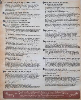 Vulture City Brochure 3 Brochure and map given out when you visit Culture City ghost town, Arizona.