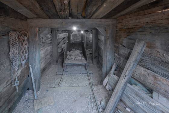 Mine Interior Mine Interior seen in Vulture City ghost town, Arizona.