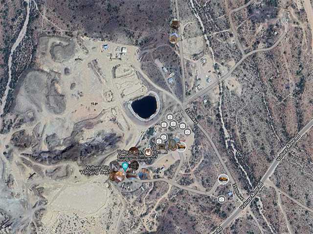 Google Map of Vulture City Ghost Town, Arizona