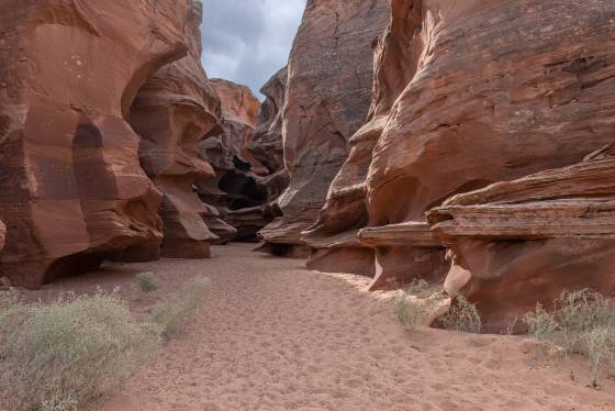 View from the powerline Waterholes Canyon, a slot canyon near Page, Arizona .This is near the powerlineand used tro be the end of the trail.
