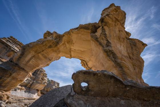 Inchworm Arch in Shadow Inchworm Arch in Grand Staircase Escalante NM