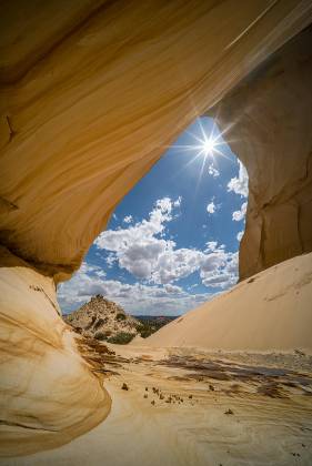 The Great Chamber Sunburst 4 The Great Chamber Alcove near Kanab, Utah