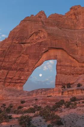 Strawberry Moon 3 White Mesa Arch in the Navajo Nation, Arizona