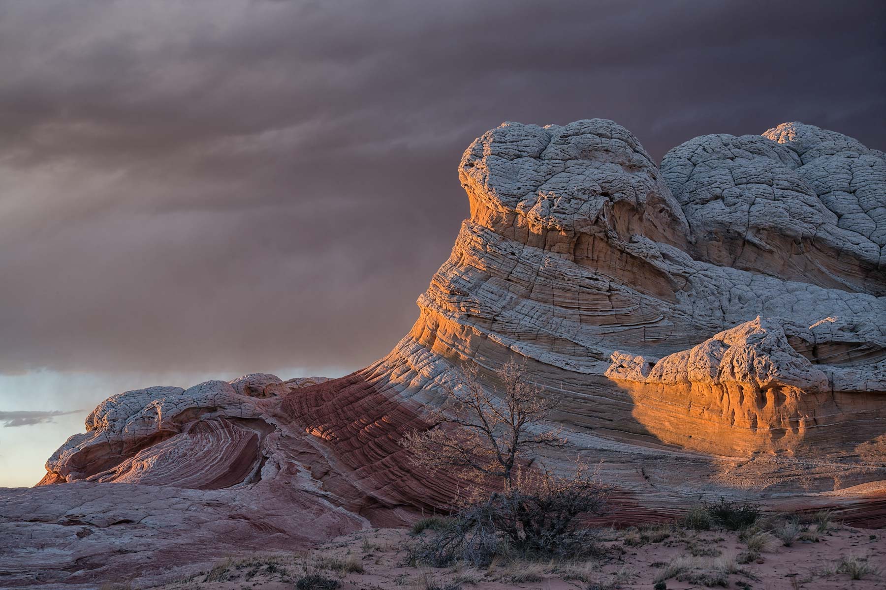 The Swirl Rock formation at The White Pocket in Vermilion Cliffs National Monument