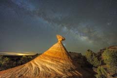 The Milky Way viewed over The Cowboy Hat in Vermilion Cliffs National Monument