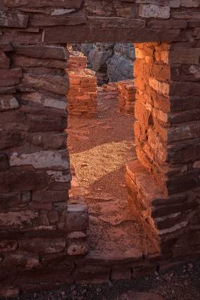 Lomaki Ruin Door from the inside Lomaki Ruin in Wupatki National Monument, Arizona.