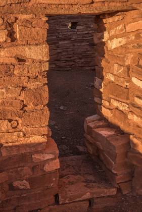 Lomaki Ruin Door Lomaki Ruin in Wupatki National Monument, Arizona.