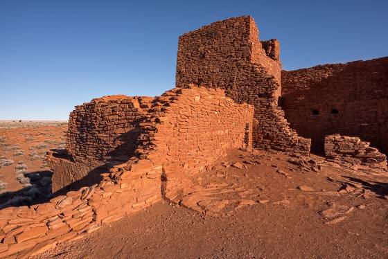 Wukoki Wall Wukoki Ruin in Wupatki National Monument, Arizona.