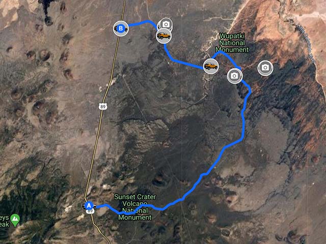 Google Map of Wupatki National Monument